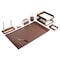Dacasso Chocolate Brown Leather 10-Piece Desk Set DF-3420 - alternate 2